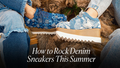 How to Rock Denim Sneakers This Summer?