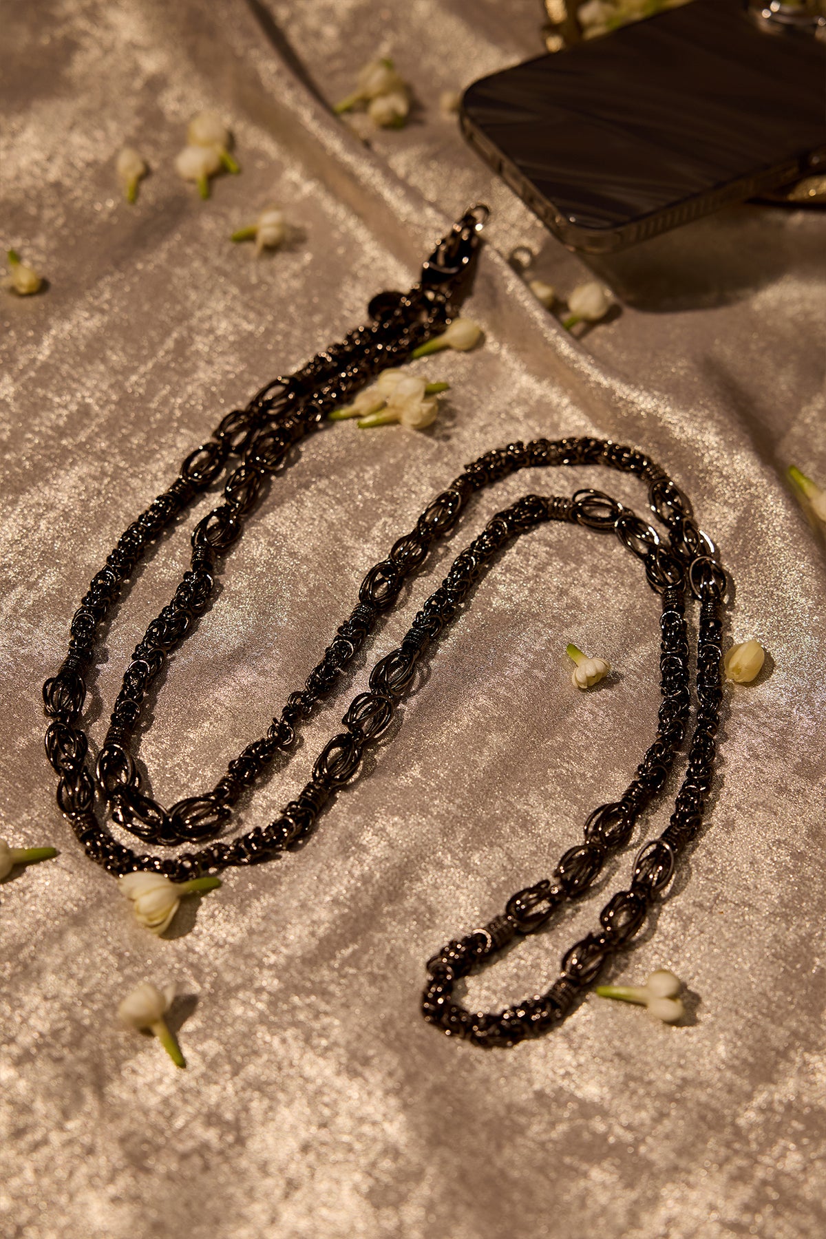 Buy Infinity Pewter Dazzler Moblie Chain for Women | Anaar