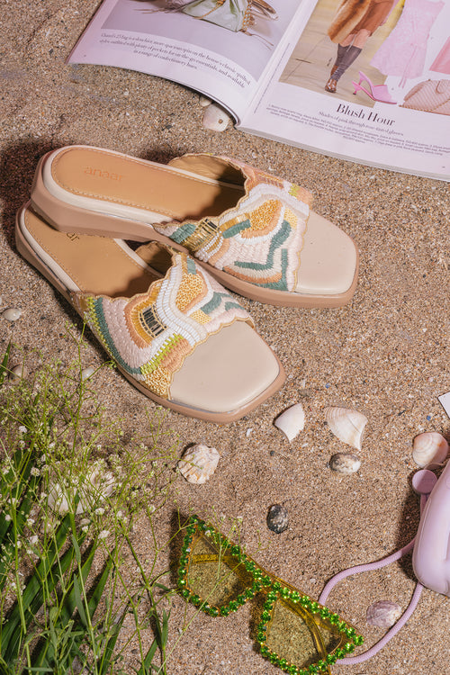 Coral Pop Flat Sandals