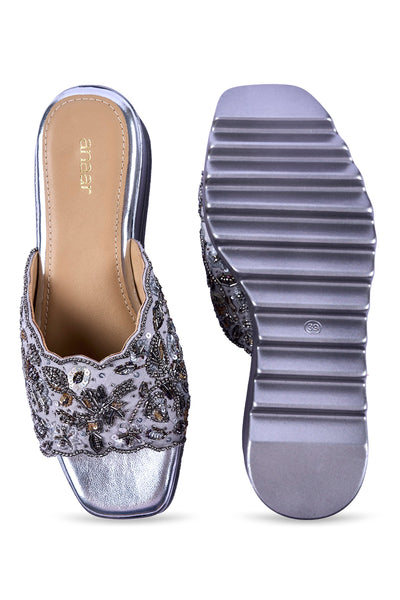 Bejewelled Barfi Wedge Sandals