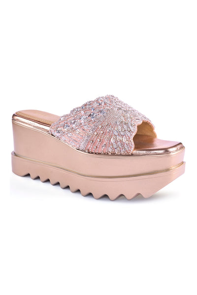 Leher Wedge Sandals