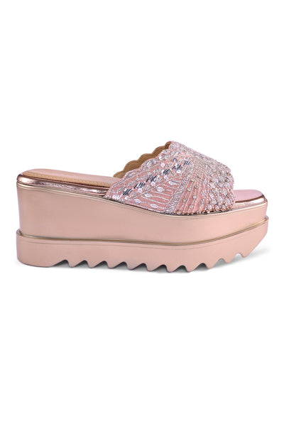 Leher Wedge Sandals