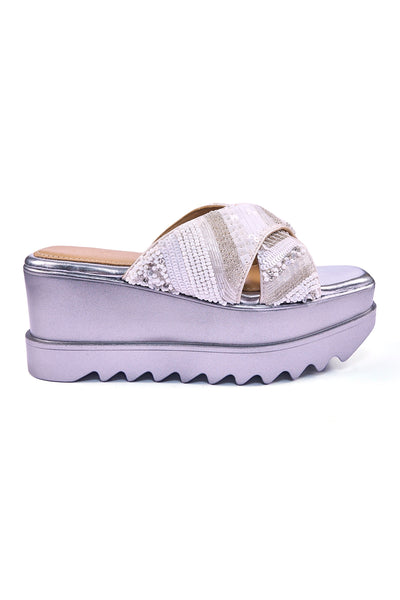 Silver Lining Wedge Sandals