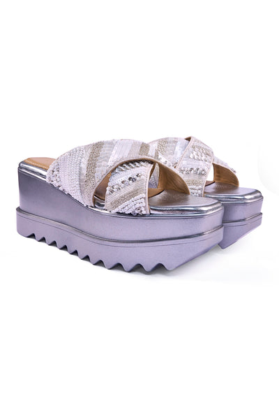 Silver Lining Wedge Sandals