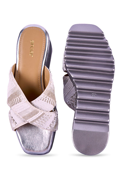 Silver Lining Wedge Sandals
