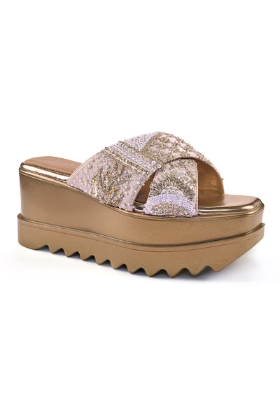 Gilded Age Wedge Sandals