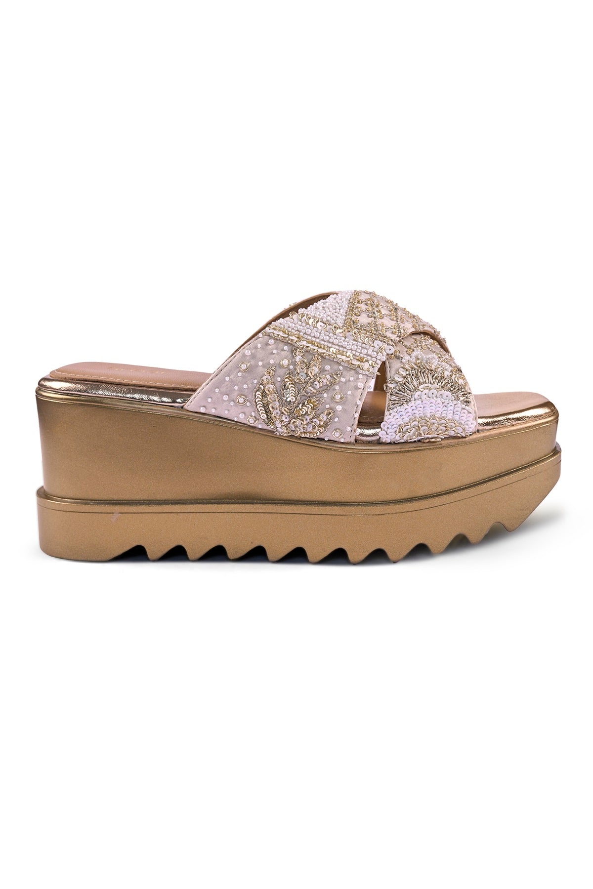 Gilded Age Wedge Sandals