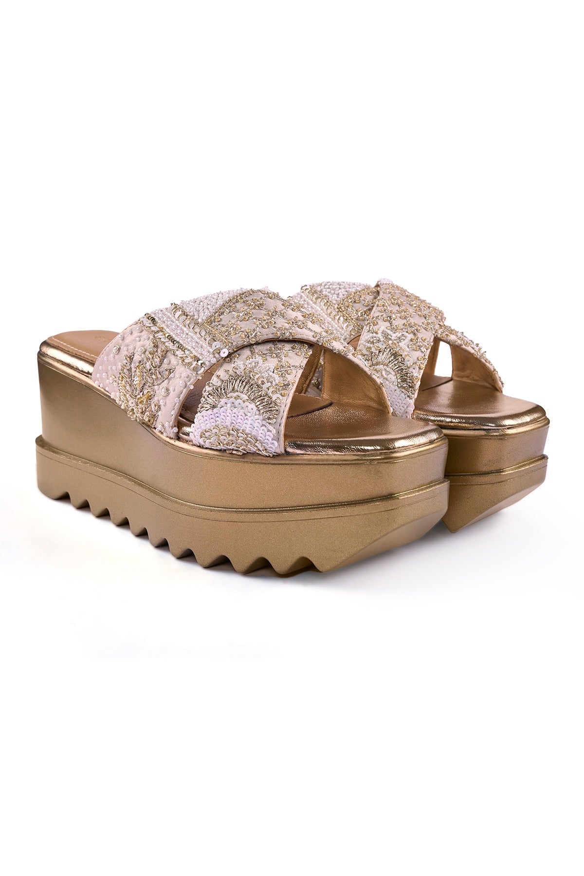 Gilded Age Wedge Sandals