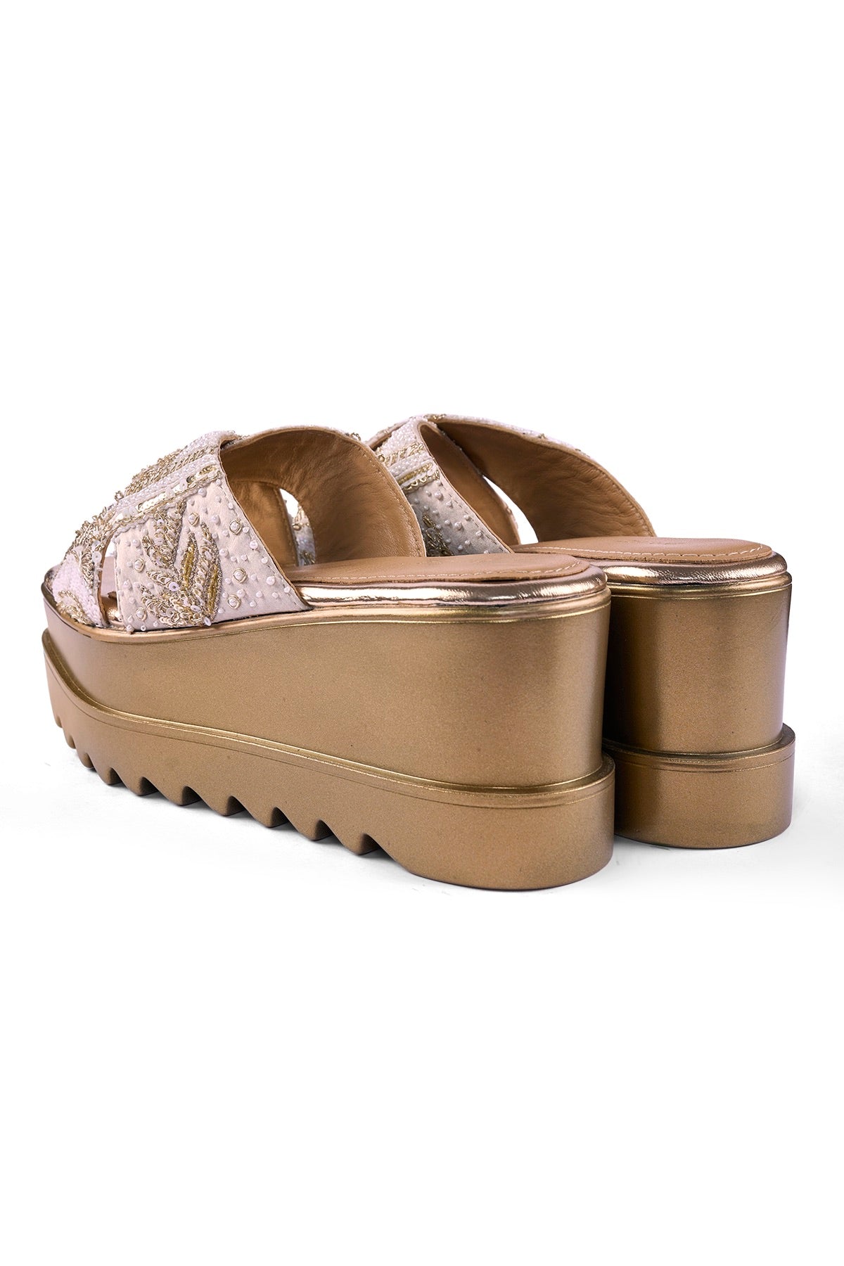 Gilded Age Wedge Sandals