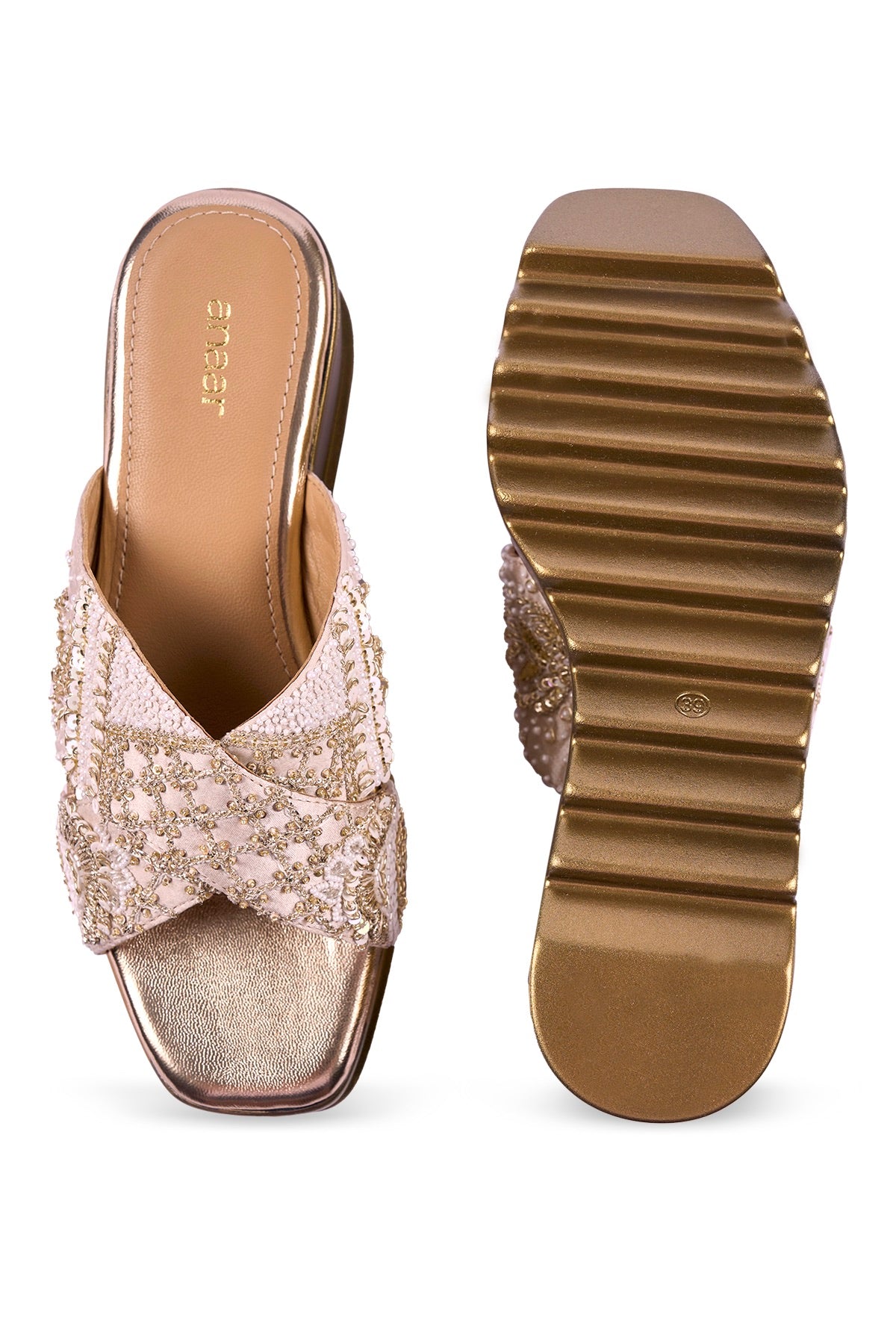 Gilded Age Wedge Sandals