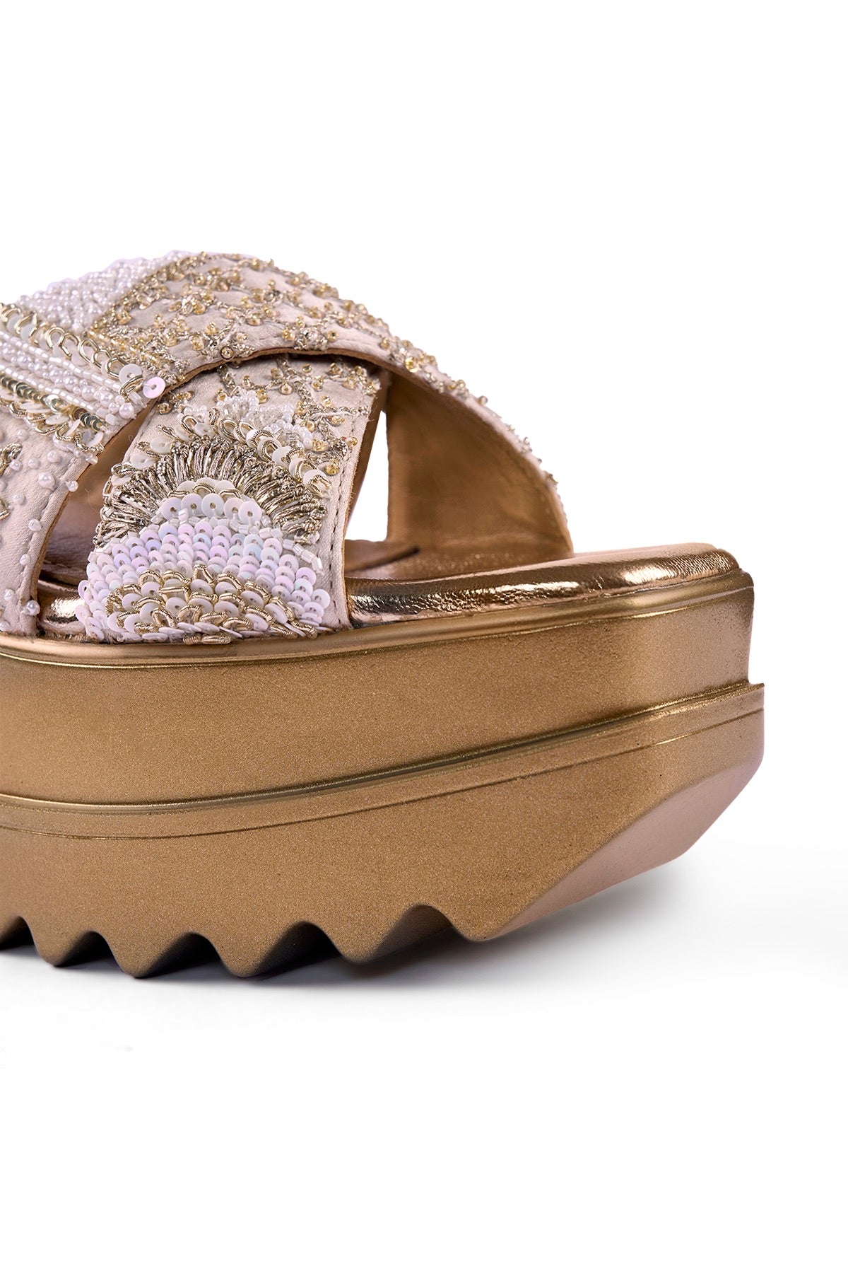 Gilded Age Wedge Sandals
