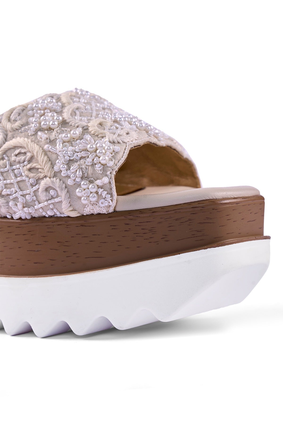Custard Cloud Wedge Sandals