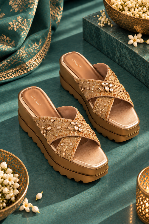 Shimmerville Wedge Sandals