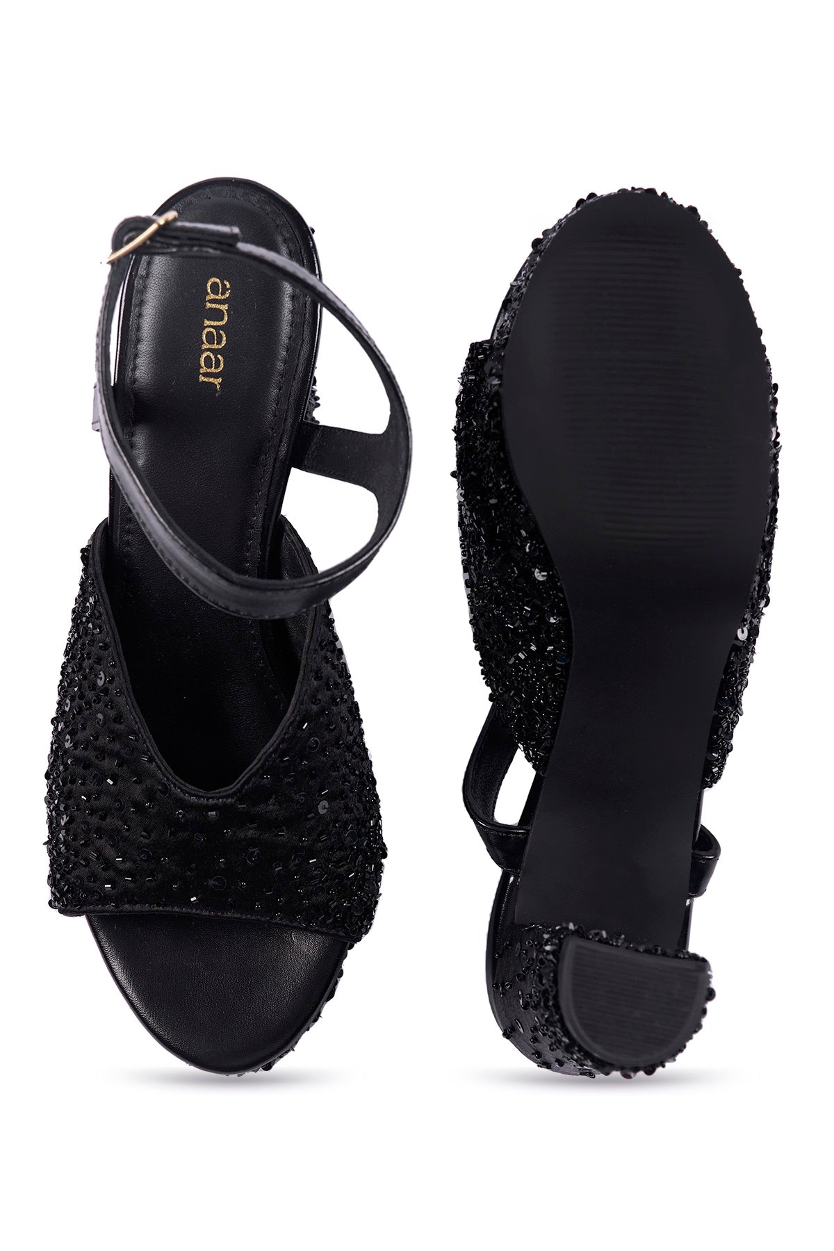 Black Tie Platform Sandals