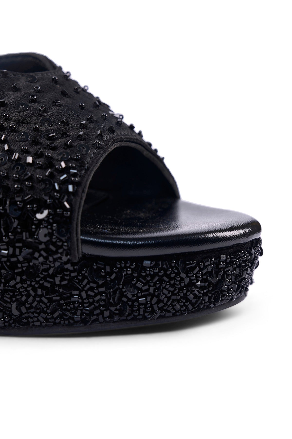 Black Tie Platform Sandals