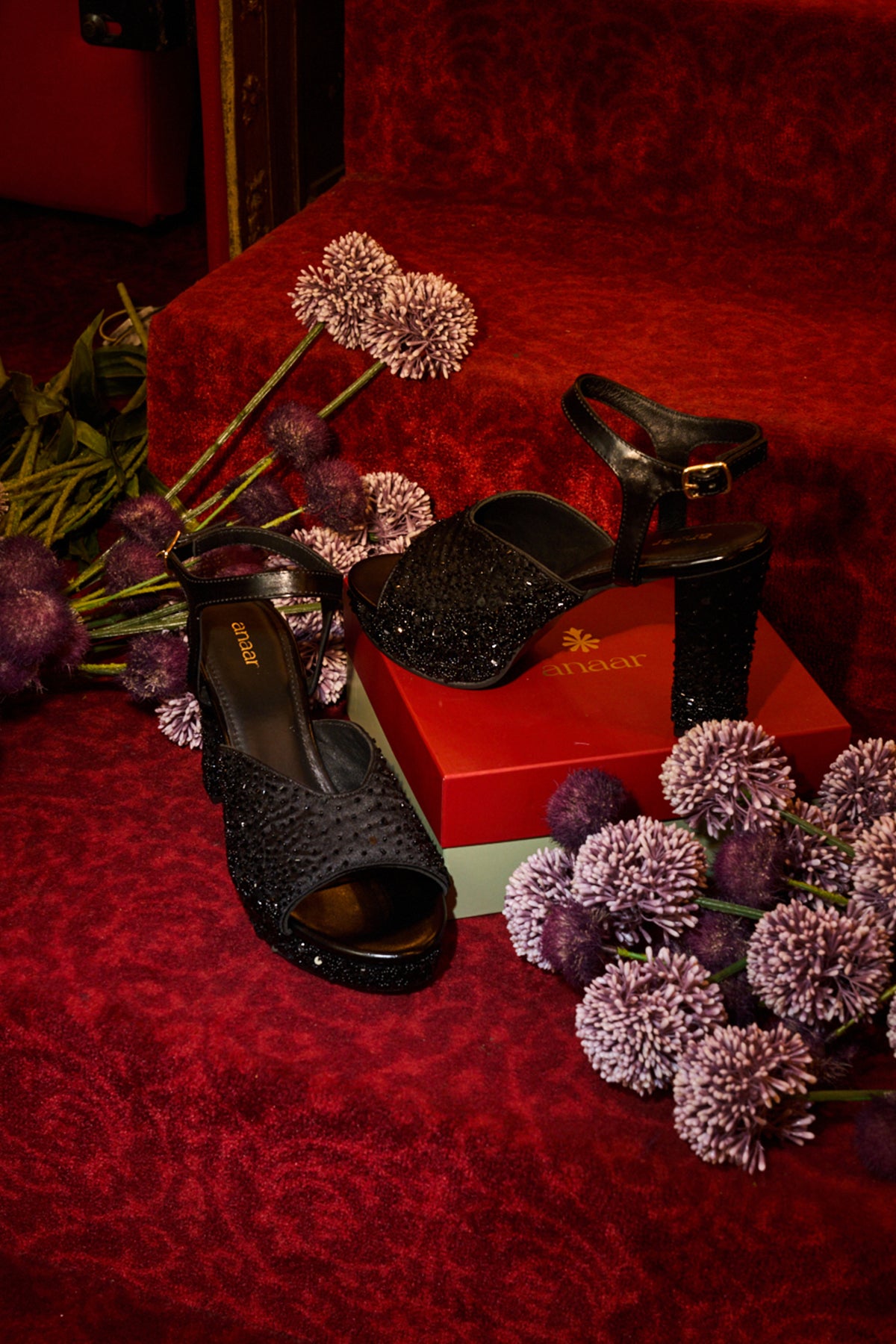 Black Tie Platform Sandals