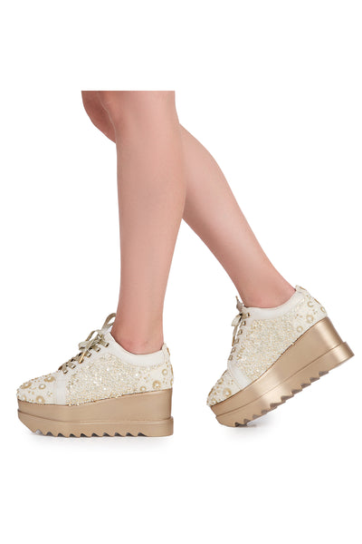 Buttercream bliss Wedge Sneakers
