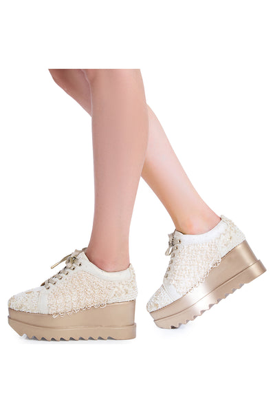 Thumka Crew Wedge Sneakers