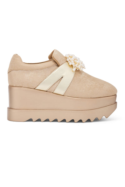 Belle of The Ball Wedge Sneakers