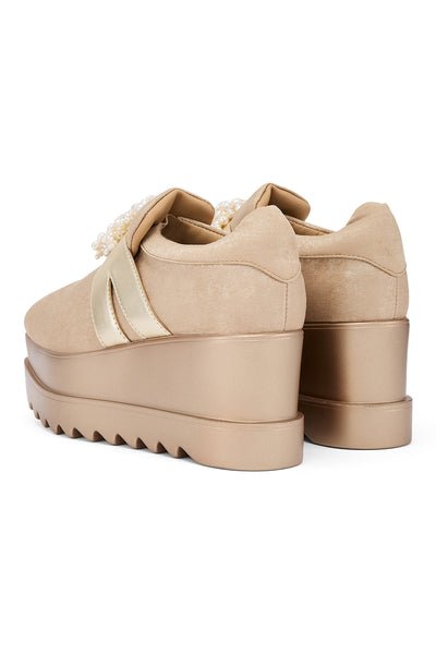 Belle of The Ball Wedge Sneakers