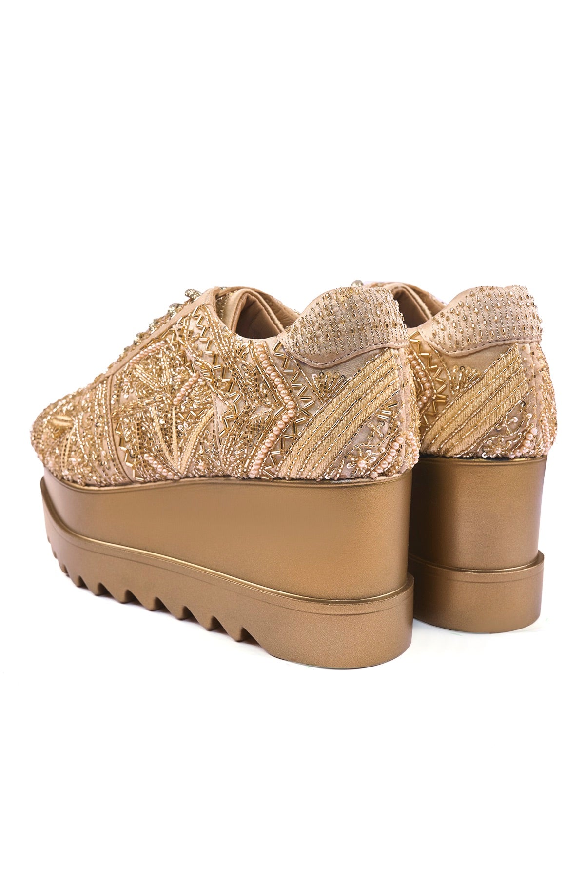 Sneak-O-Gold Wedge Sneakers