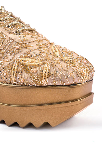 Sneak-O-Gold Wedge Sneakers