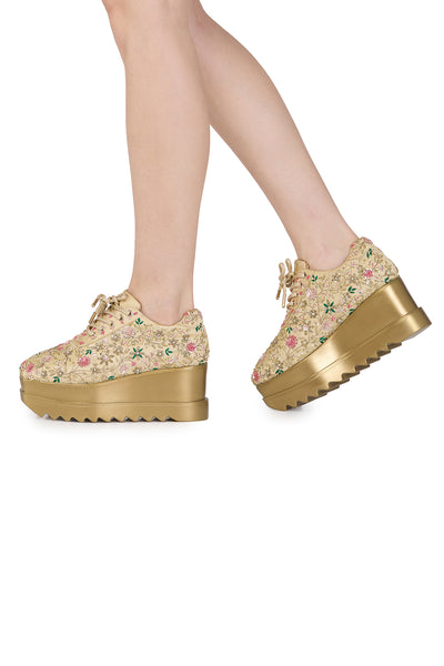 Rosette Royale Wedge Sneakers