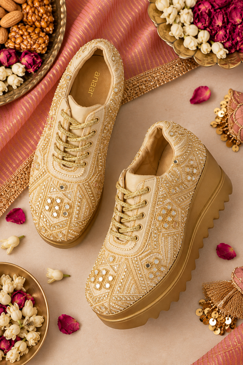 Band Baja Bling Wedge Sneakers