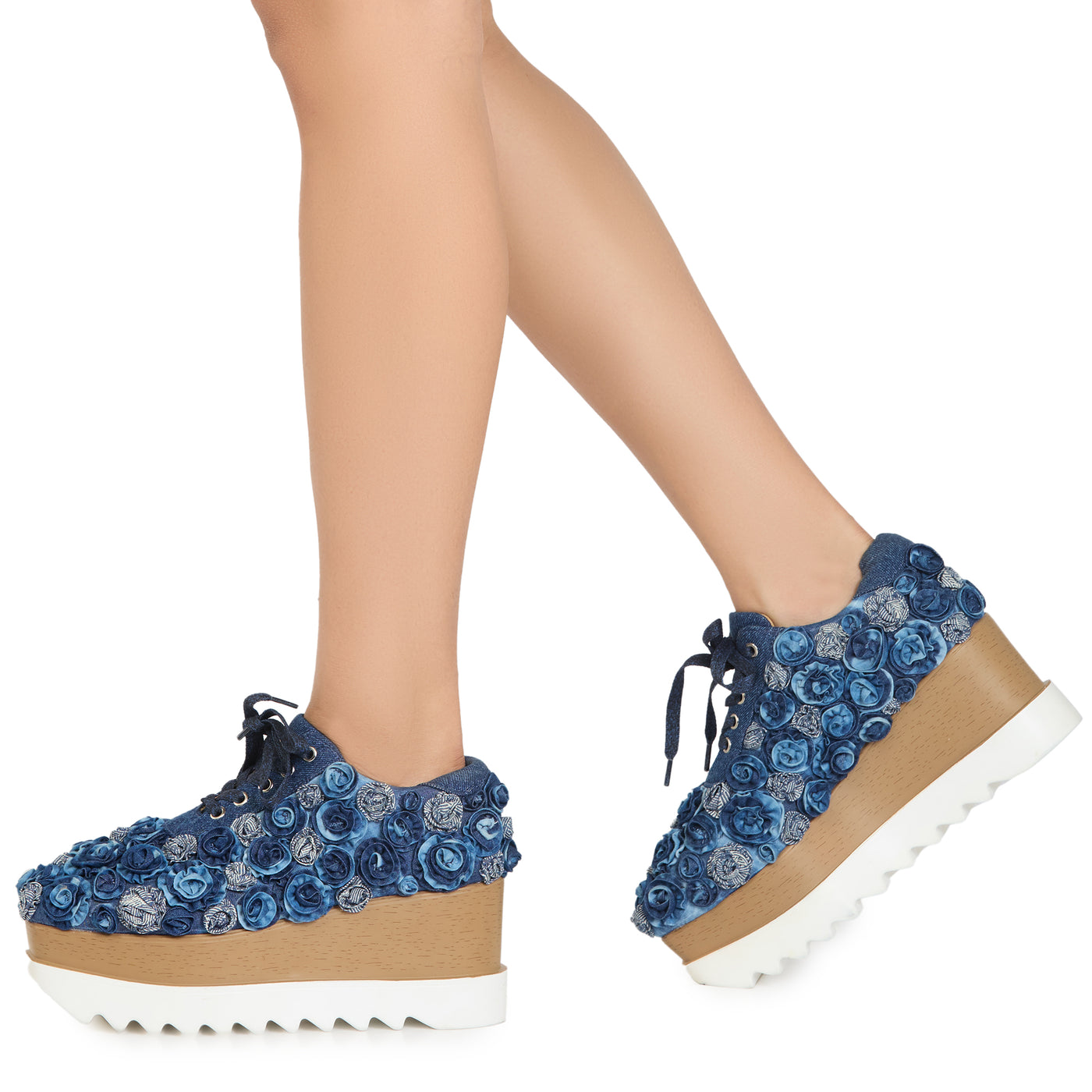 Pocket Roses Wedge Sneakers