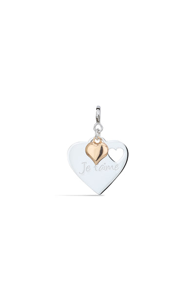 Silver Je Taime Heart