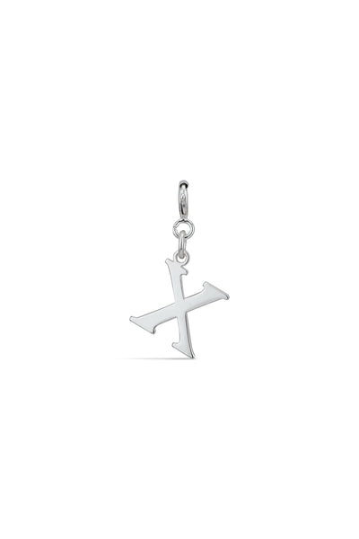 Silver Alphabet X